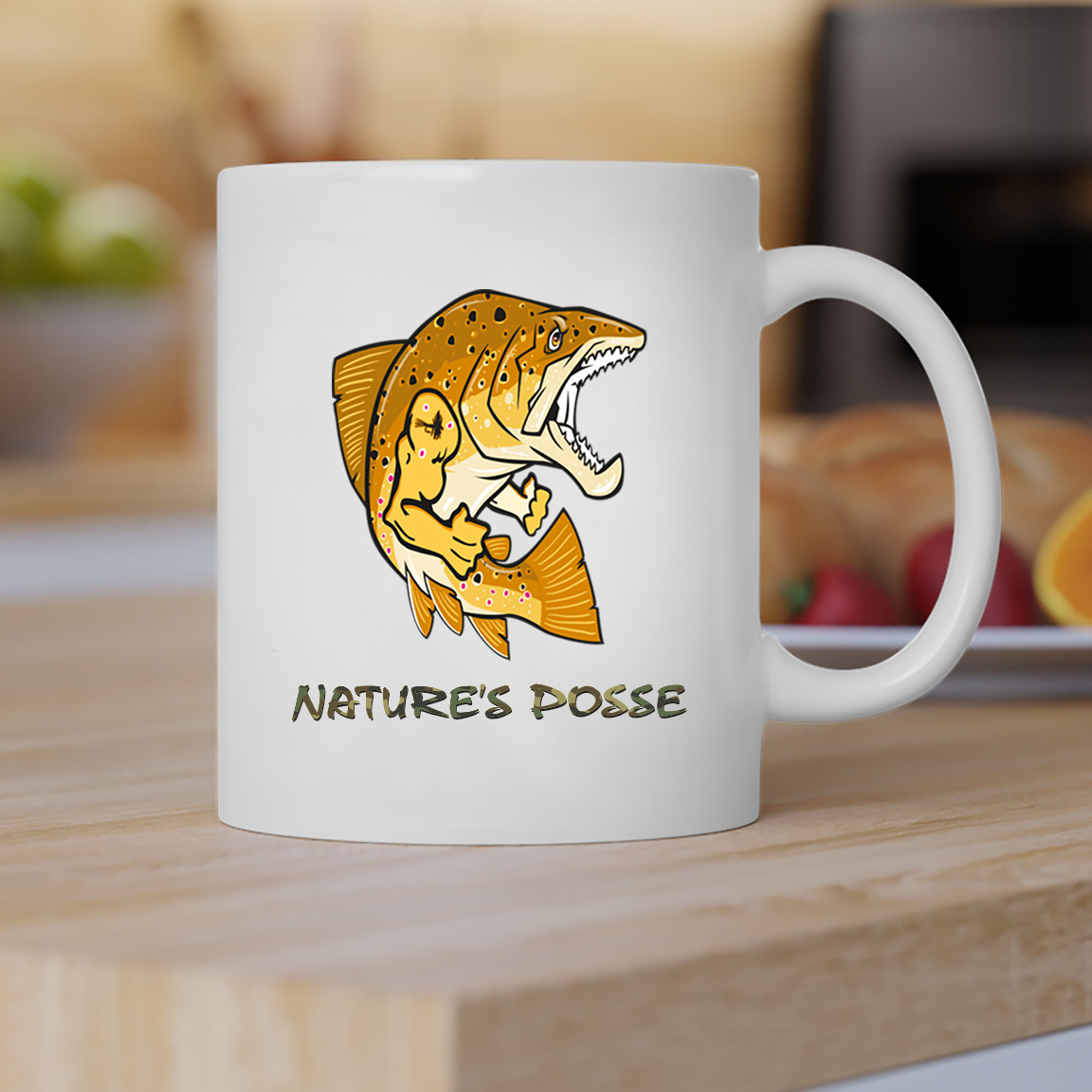 Badboy Brown Trout Ceramic Coffee Mug