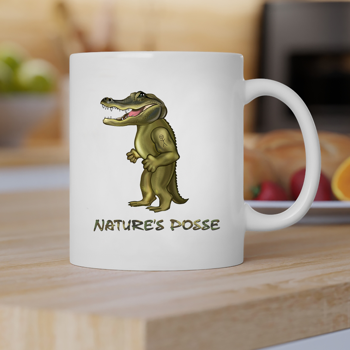 Grungy Gator Ceramic Coffee Mug